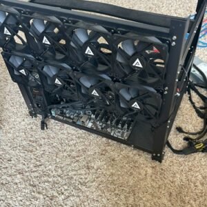 Crypto Mining Rig 12 GPU Slots BTC B250C Motherboard EVGA 1000 G+ LITEON GP16