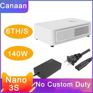 US Stock Canaan Avalon Nano 3S - 6TH/s 140w  SHA256 Quiet ASIC Miner White