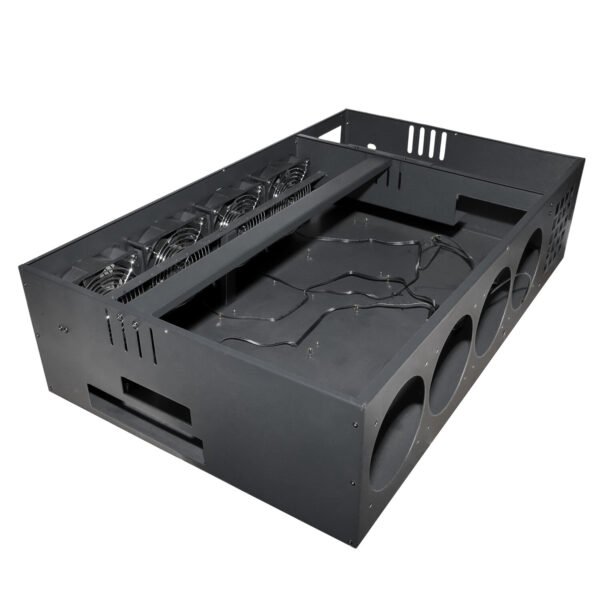 Mining rig Frames with 4 High Airflow Fans, Max 8 GPUs Mining Rig Case for ETH