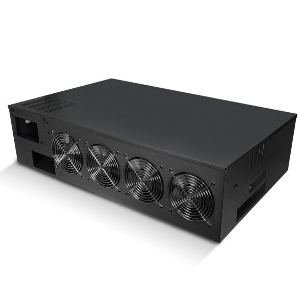 ETH Mining Rig Frame 8 GPU Miner Case w/4 Fans Motherboard RAM CPU for 3060 3070