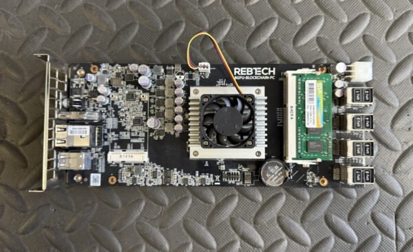 Rebtech 8 GPU all-in one Mining Motherboard includes CPU, MEM, SSD