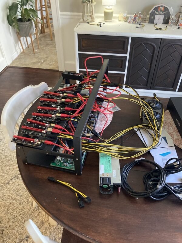 Mining Rig Kit (Open Air Case 13 SLOT , PSU, CPU, SSD, Win 10) NO GPUs