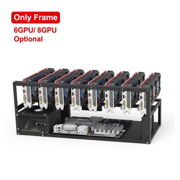 6 / 8 GPU Miners Open Air Mining Rig