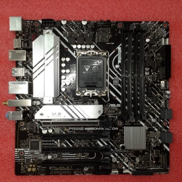ASUS PRIME B660M-A AC D4 - Lightly Scratched. I/O, SATA, & WiFi Antenna only.