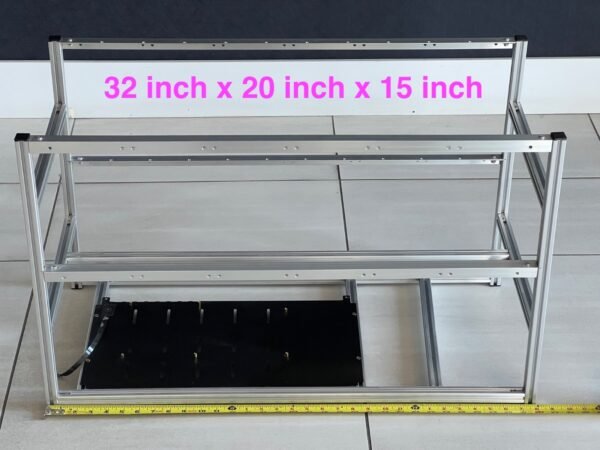20 GPU Aluminum Open Air Miner Mining Frame Rig Case for Crypto Currency Mining