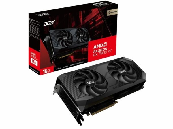 Acer Nitro Radeon RX 7800 XT 16GB GDDR6 PCIe 4.0 x8 ATX Graphics Card GPU
