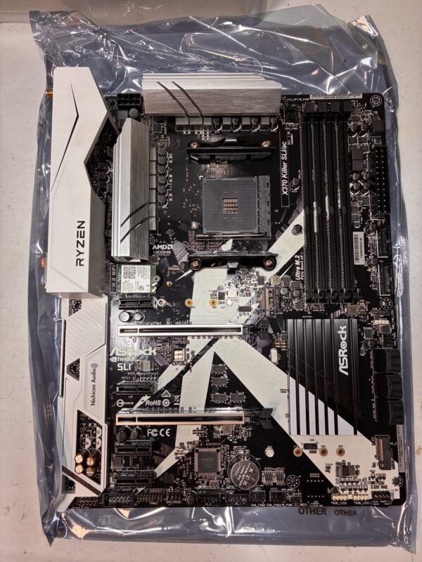 ASRock X370 KILLER SLI/ac Motherboard (Tested, I/O Cover, backplate)