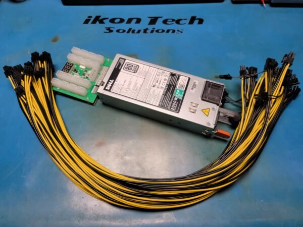 2000W PSU Breakout Board 16AWG PCIe GPU ASIC Crypto Mining Open Rig Power Supply