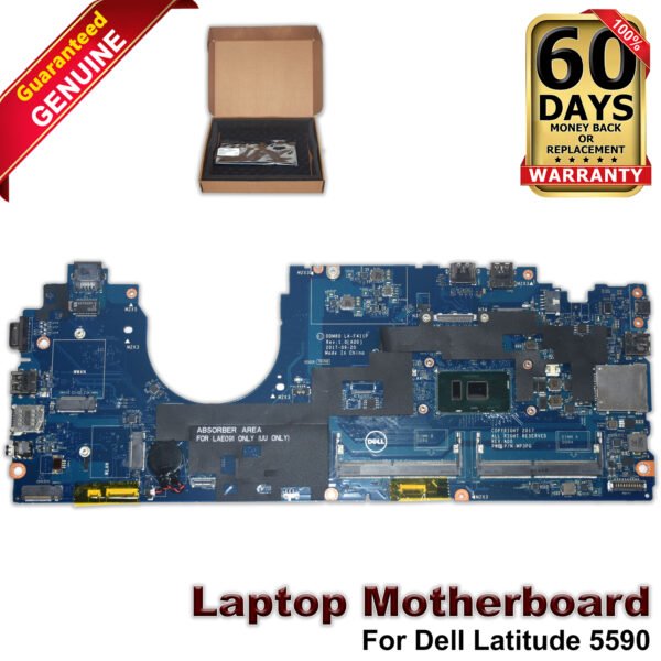 Dell Latitude 5590 Motherboard i5-7300U 2.6GHz CPU Intel Graphics LA-F411P D2N2V