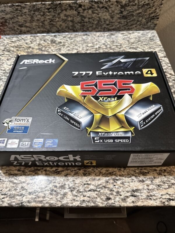 ASRock Z77 Extreme 4, LGA 1155/Socket H2, Intel Motherboard w/Manuals ETC