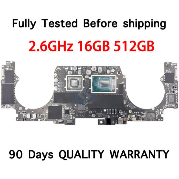 2.6GHz 16GB 512GB SSD Logic Board 820-01814-A  for MacBook Pro 15" A1990 2019