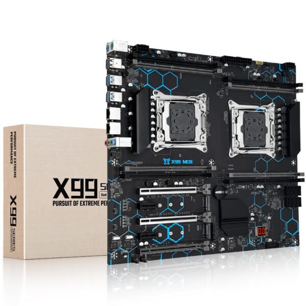 X99 Motherboard Dual CPU Slot LGA 2011-3 DDR4 PCIe 3.0 for Intel Xeon E5 V3/V4