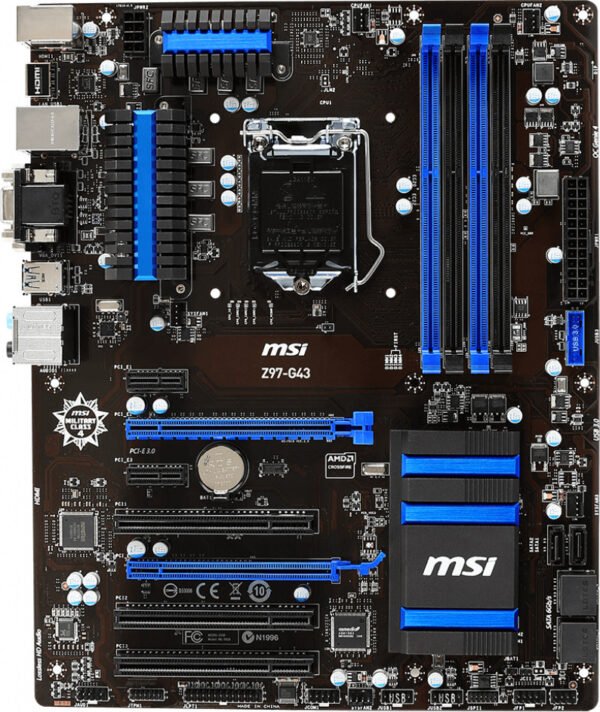For MSI Z97-G43 motherboard Z97 LGA1150 4*DDR3 64G VGA+DVI+HDMI ATX Tested ok