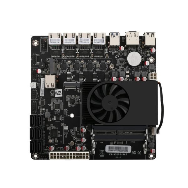 Pentium N6005 Industrial Motherboard NAS 4 Cores 4 Threads Low Power Processo...