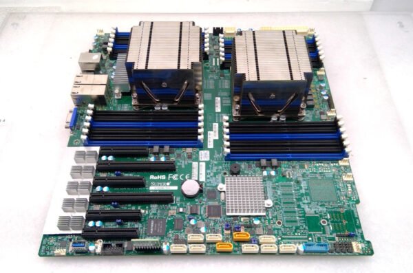Supermicro X10DRI-T4+ INTEL Motherboard + Heatsink 2CPU E5-2620V3@2.4GHzx2