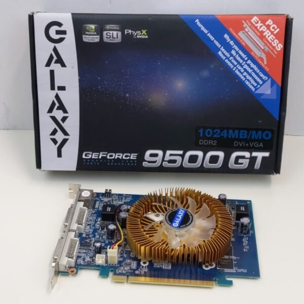 Galaxy NVIDIA GeForce 9500 GT 1GB DDR2 PCI Express Graphics Card DVI Tested