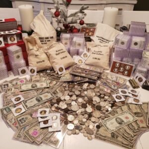 ESTATE SALE FIND, OLD US COINS, GOLD, .999 SILVER BARS, BULLION, RARE U.S. BILLS