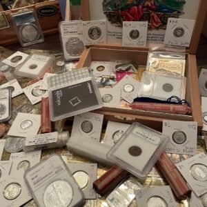 ESTATE SALE SILVER & GOLD LOT!  Coins, Bars, Rounds, Rolls, Slabs & Bills!