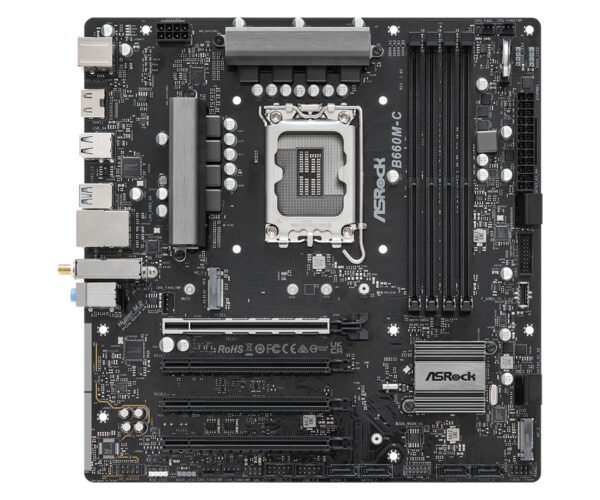 ASRock B660M-C Intel LGA 1700 DDR4 MicroATX Desktop Motherboard
