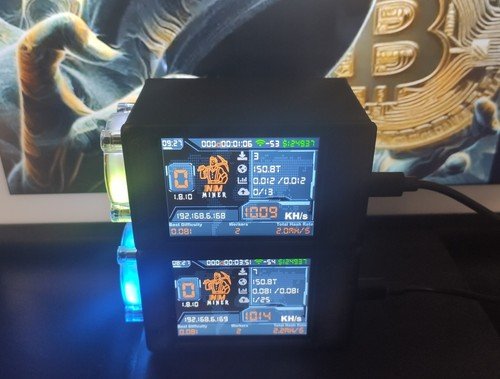 EXCLUSIVE S21 Dual RGB Fan Cooled NM Nerd Miner v2 2 x 1005+ kh/s Crypto Miners - Image 9