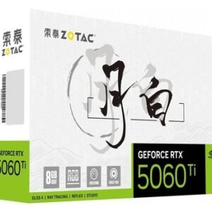 ZOTAC GAMING GeForce RTX 5060 Ti 8GB Lunar White OC ARGB Graphics Card-