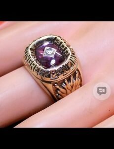 Vintage Men's 10k Gold Diamond Tiger's Eye Gem Stone Ring Not Scrap 10.77g Sz 12