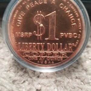 2008 Norfed $1 Copper 1oz - PEACE SHIPPING IN CAPSULE