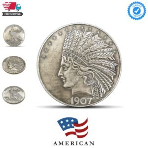 Antique Liberty Indian Head 10 Dollar Coin Uncirculated Morgan Dollar Rare Hi...