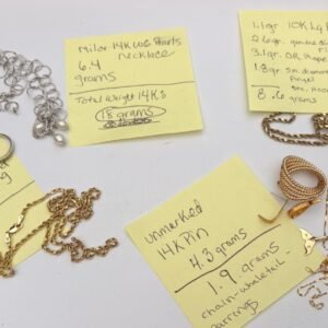 26.6gr Solid 10/14K ALL WEAR Gold Chains Rings Earrings Pin Few Stones No Scrap!
