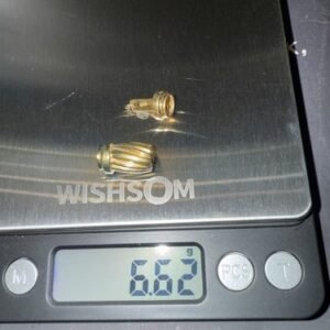 18k scrap gold Stamped Barrel Clasp