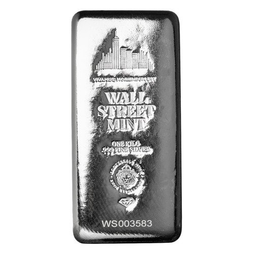 Columbus Precious Metals 10 Oz 999 Silver Bar Vintage Poured W/ Serial # On Edge