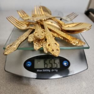 655 Grams Of Gold Plated Flatware For Scrap Gold Recovery
