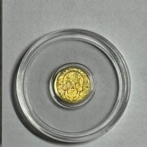 MPM 1/200 oz Gold Round Dia De Los Muertos (Skull) .9999
