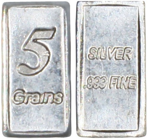 5 PURE SOLID .999 SILVER BARS GRAM GM BULLION PRECIOUS METALS REAL SCRAP OUNCE