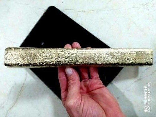 1489 GRAMS SCRAP GOLD BAR FOR GOLD RECOVERY MELTED DIFFERENT COMPUTER COIN PINS