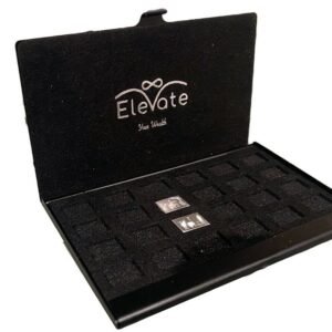 Silver Bullion bar Gold Bullion Bar Precious Metals Case + (2) 1gram silver bars