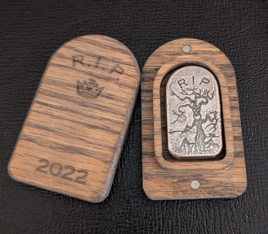 Monarch Precious Metals 2oz Silver Haunted Tree Bar #104 w/ Display Box