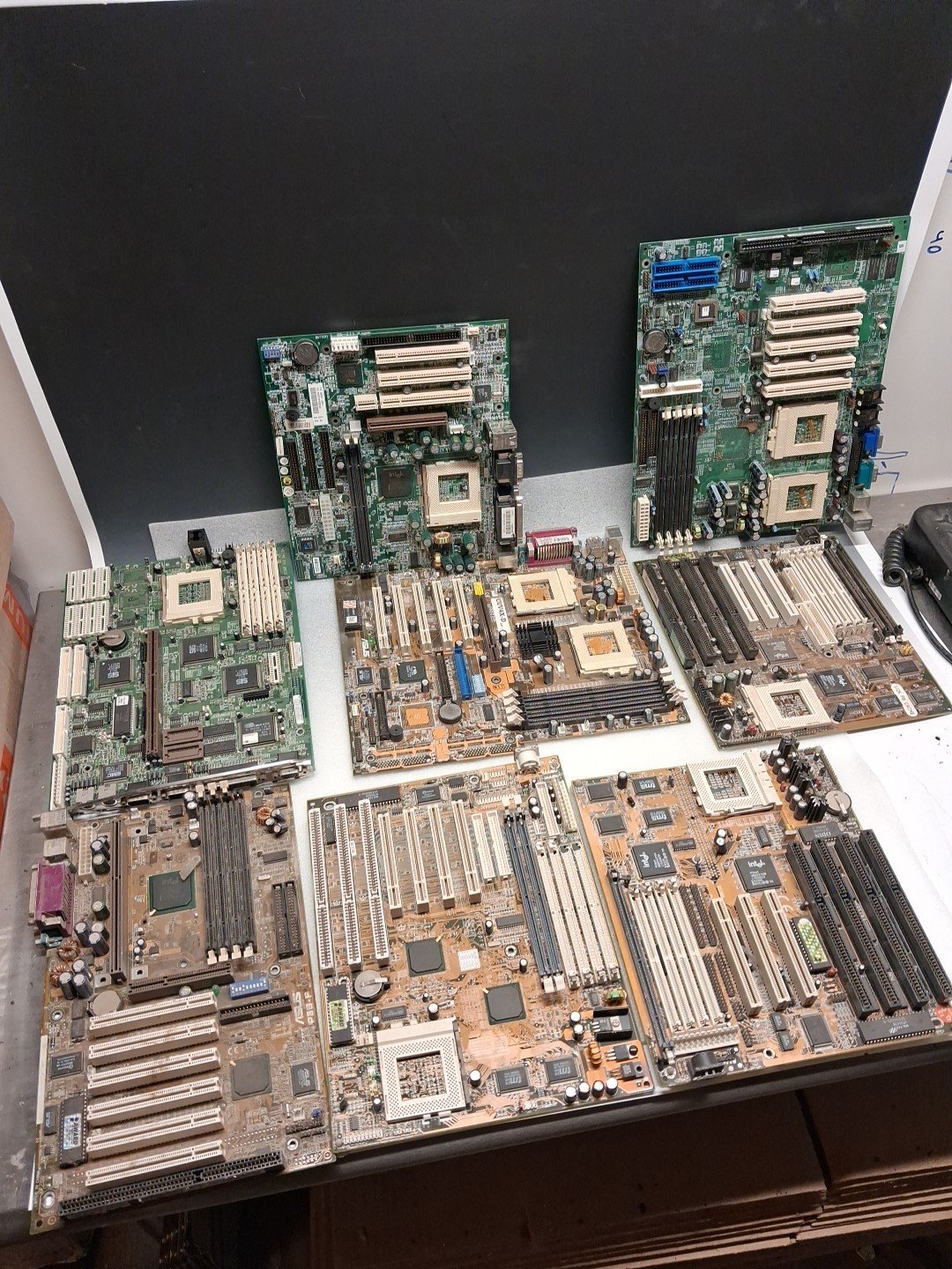 9.6 LBS Thick PGA Motherboards – High Gold Recovery Boards – Vintage Socket Lot