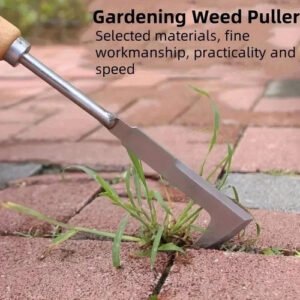 Stainless Steel L-Shaped Weeding Tool for Garden, Patio & Narrow Gaps
