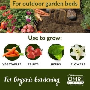All Natural Garden Soil, Organic Soil For Flowers and Vegetables 2 cf. ft, OMRI