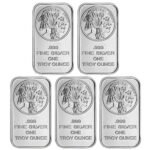 Monarch Precious Metals Hand Poured 2 oz Silver Original Tombstone Bar