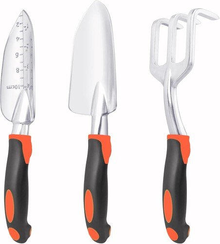 Garden Tools Set, 3 Pack Heavy Duty Gardening Tools Set Include Garden
