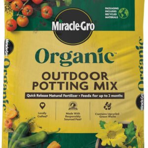 Miracle-Gro Organic Outdoor Potting Mix - Plant Soil for Outdoor Container