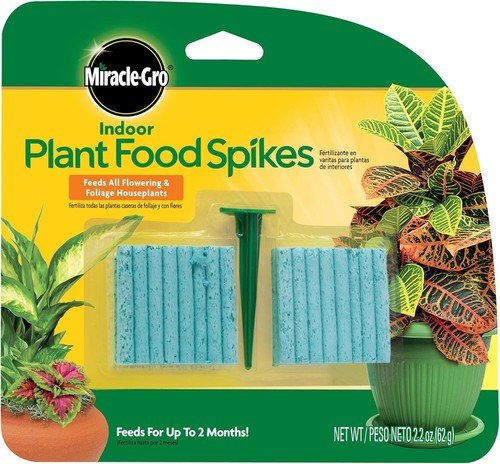 Miracle-Gro Indoor Plant Food 48-Spikes Fertilizer Spikes 2.2-Ounce