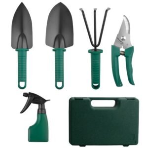 5pcs Garden Tools Set Trowel Rake Shovel Heavy Duty Metal Outdoor Ergonomic Kit