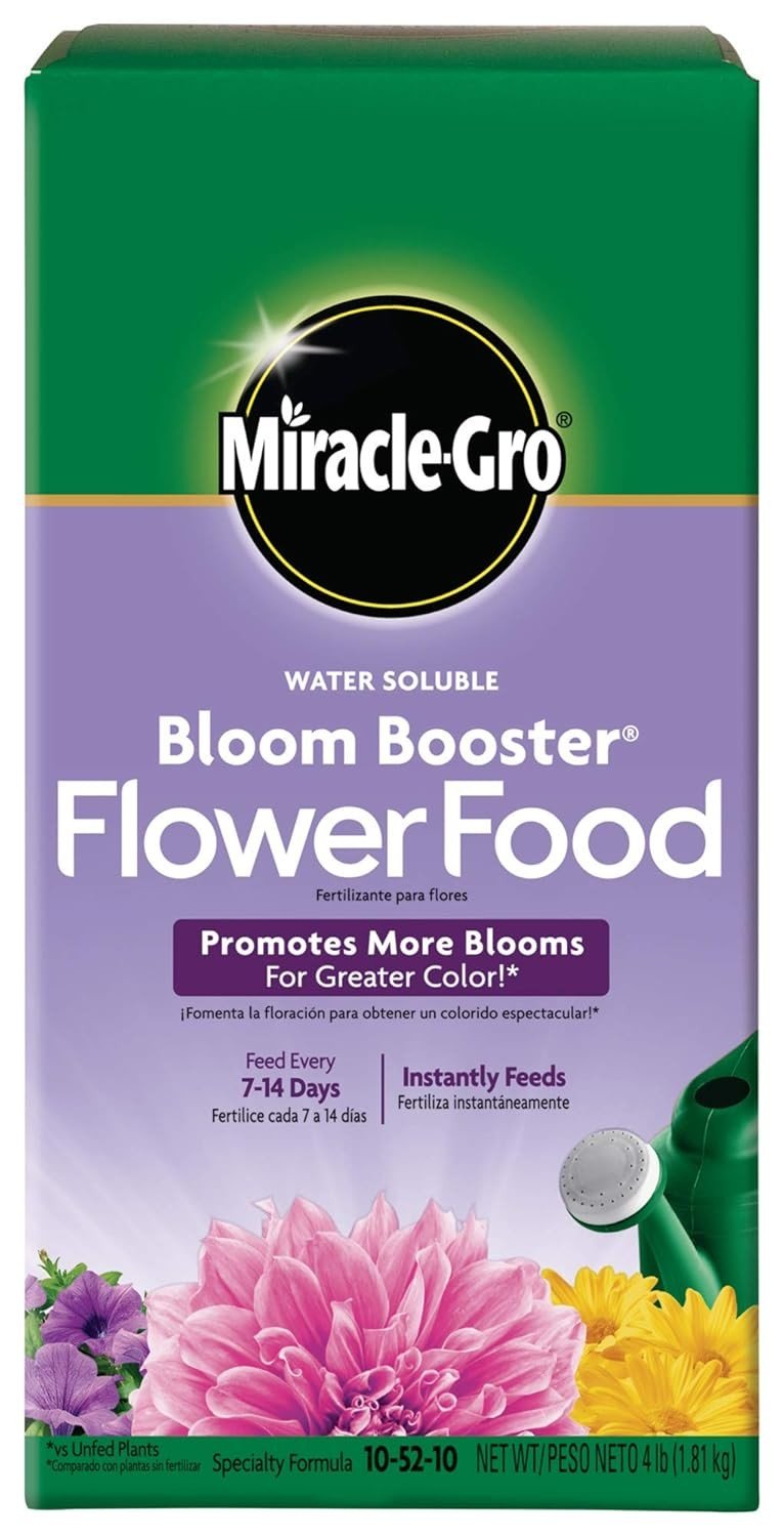 Water Soluble Miracle-Gro Bloom Booster Flower Fertilizer 4 lb Fertilizer Food
