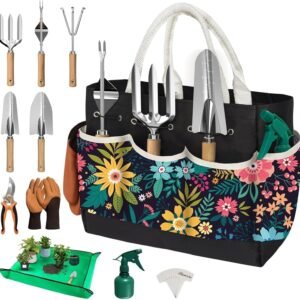 22Pcs Gardening Tools Set for Women Heavy Duty Garden Hand Tool Kit Garden Gifts