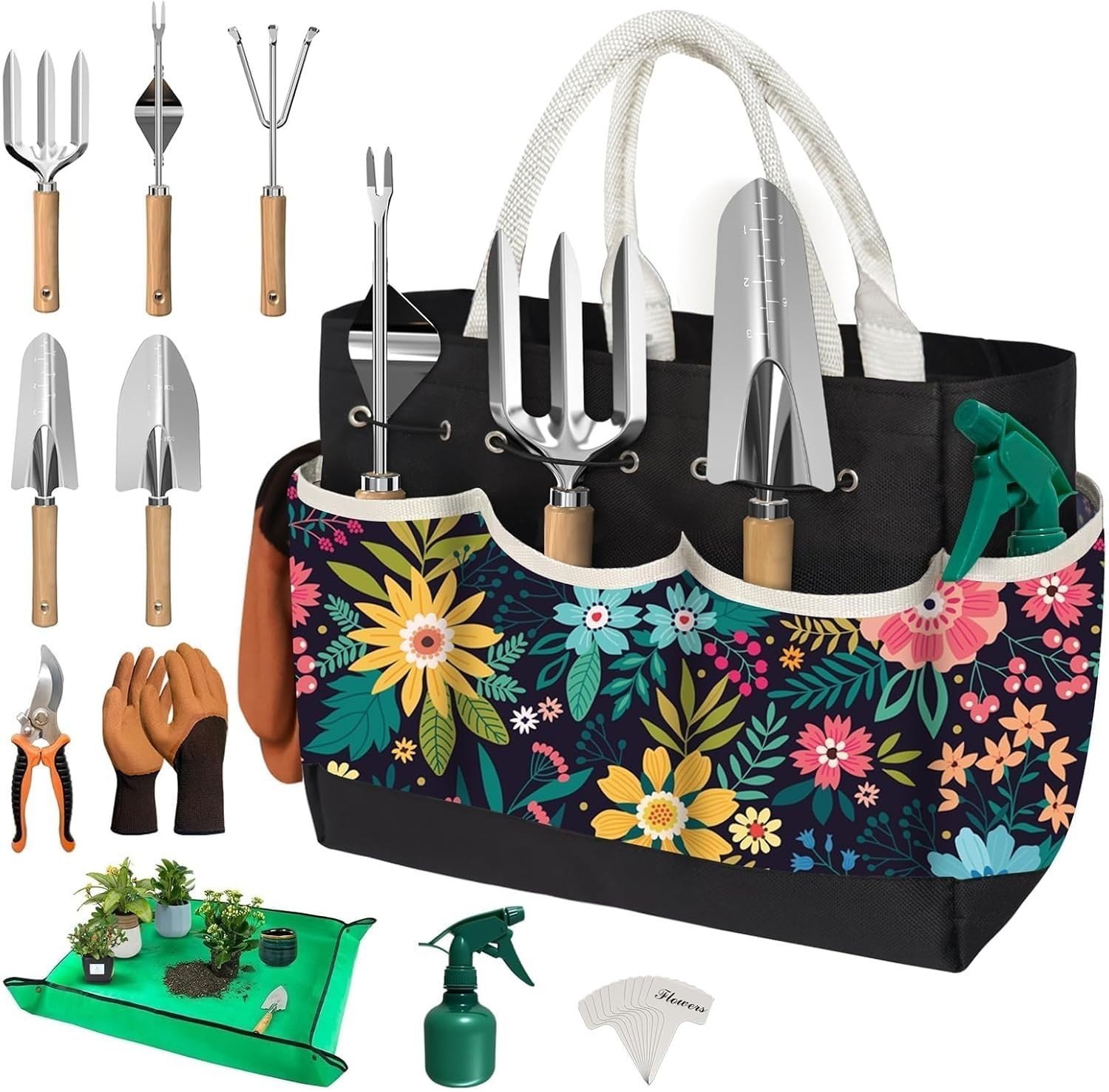 22Pcs Gardening Tools Set for Women Heavy Duty Garden Hand Tool Kit Garden Gifts