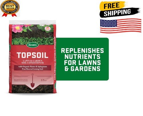 Scotts Premium Topsoil, Lawn and Garden Soil Conditioner, With Peat Moss, 0.75 c