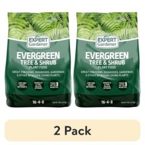 Evergreen Tree and Shrub Fertilizer Plant Food 16-4-8 NPK 4 lb 2 Pack